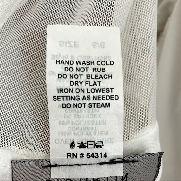 B. Darlin white chiffon dress with gold sequins. NWT. Size 5/6. - Picture 5 of 7